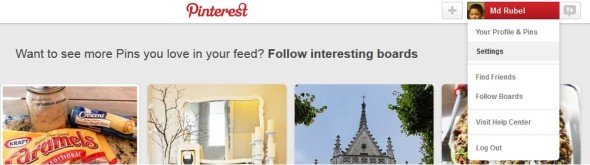 pinterest settings