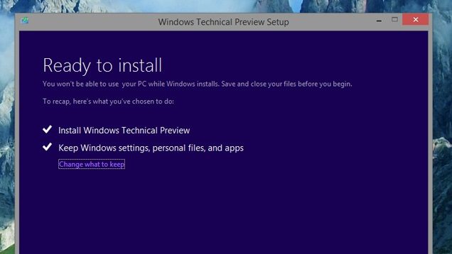 Ready to Install Windows 10