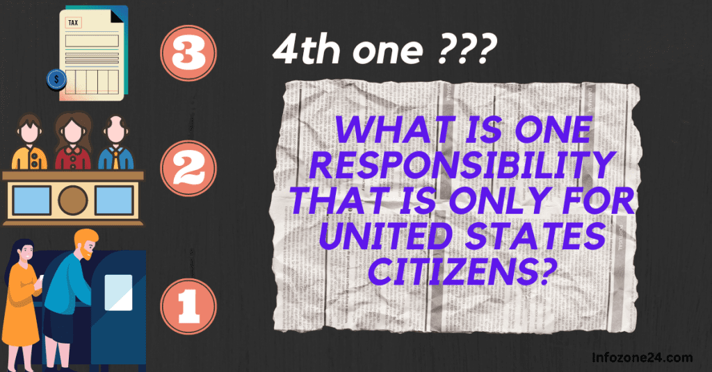 What Is One Responsibility That Is Only For United States Citizens?