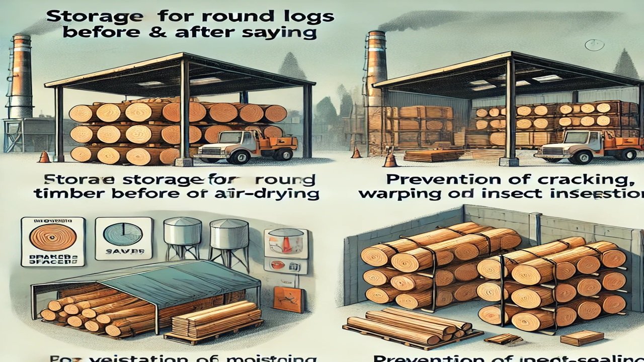 Storage Guidelines for Round Logs Before and After Sawing